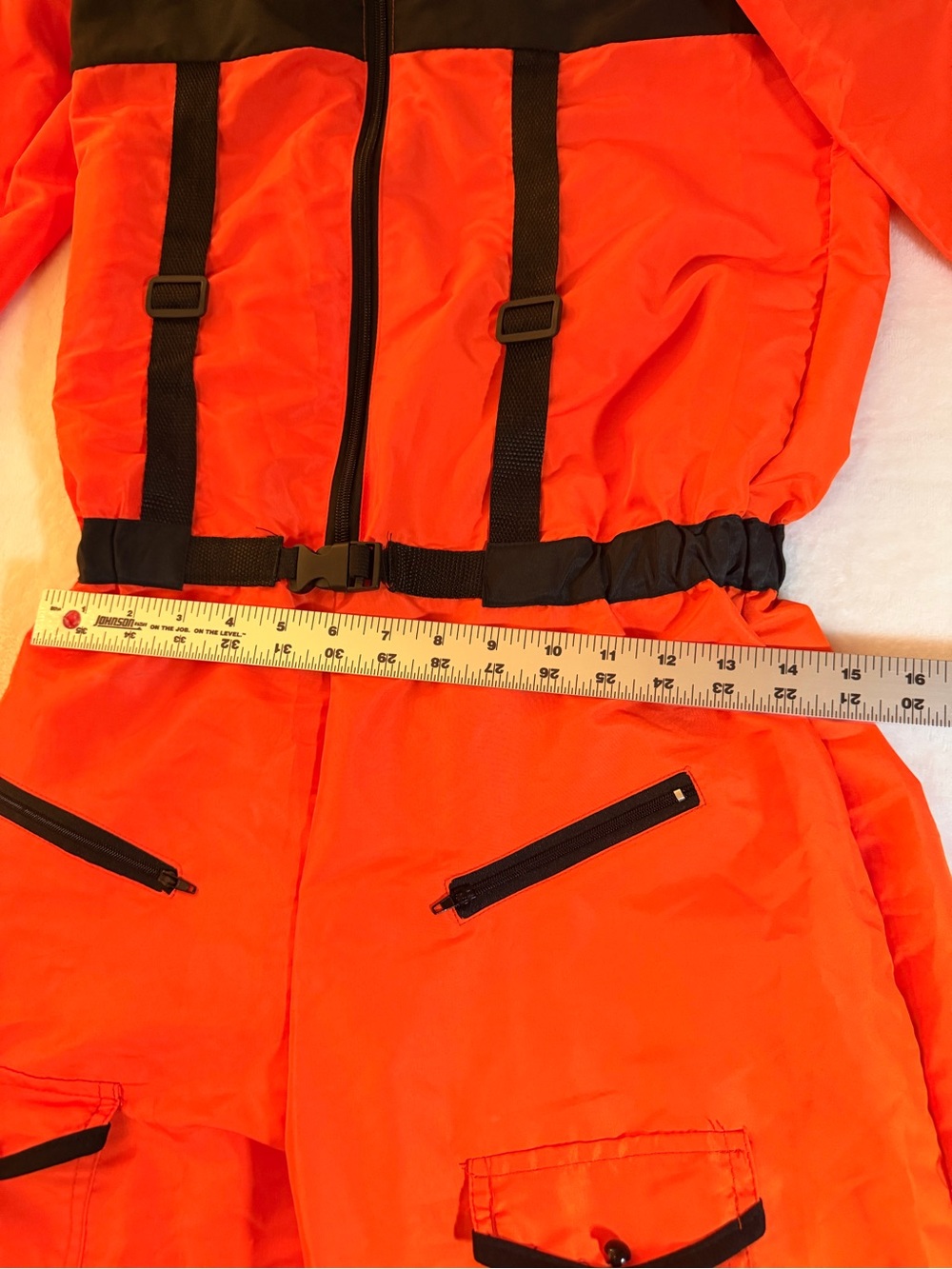 Orange Astronaut Kids Costume Jumpsuit size: L - Picture 7 of 9
